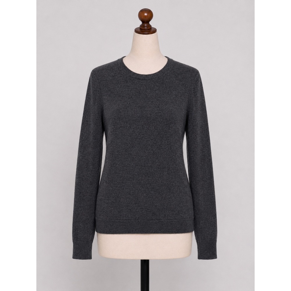 J.Crew Womens Small Charcoal Gray 100% Merino Wool Crewneck Sweater AM146 FA20